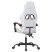 Fotel Gamingowy z Ekoskóry Obrotowy Ergonomiczny Biało-Różowy do Biurka, 9440368