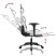 Fotel Gamingowy z Ekoskóry z Podnóżkiem Ergonomiczny Biało-Czarny do Biurka, 9440457