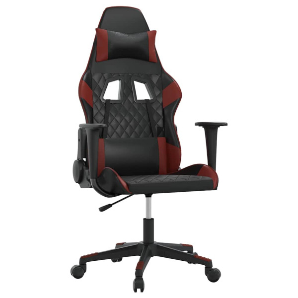 Fotel Gamingowy z Ekoskóry Ergonomiczny Czarno-Czerwony do Biurka, 9440466