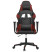 Fotel Gamingowy z Ekoskóry Ergonomiczny Czarno-Czerwony do Biurka, 9440468