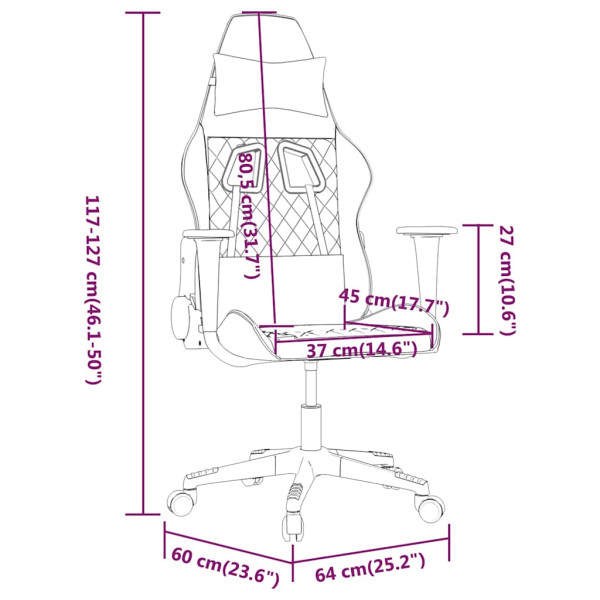 Fotel Gamingowy z Ekoskóry Ergonomiczny Czarno-Czerwony do Biurka, 9440477