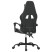 Fotel Gamingowy z Ekoskóry Ergonomiczny Czarno-Biały do Biurka dla Gracza, 9440497