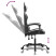 Fotel Gamingowy z Ekoskóry Ergonomiczny Czarno-Biały do Biurka dla Gracza, 9440498