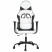 Fotel Gamingowy z Ekoskóry Ergonomiczny Biało-Czarny do Biurka dla Gracza, 9440594