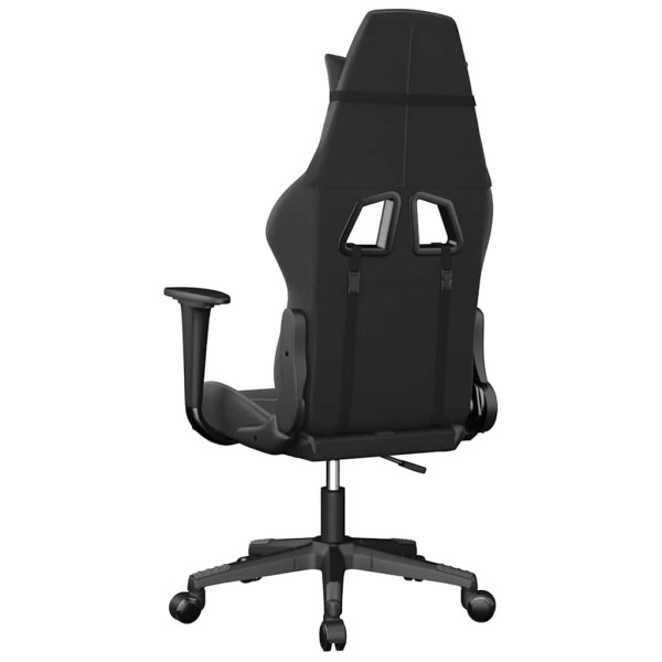 Fotel Gamingowy z Ekoskóry Ergonomiczny Czarno-Szary do Biurka dla Gracza, 9440679