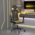 Fotel Gamingowy z Ekoskóry Ergonomiczny Czarno-Złoty do Biurka dla Gracza, 9440788