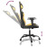 Fotel Gamingowy z Ekoskóry Ergonomiczny Czarno-Złoty do Biurka dla Gracza, 9440792
