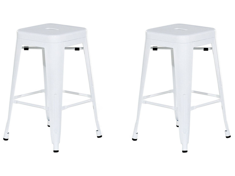 2 stołki barowe 60cm biały, 944083