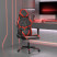 Fotel Gamingowy z Ekoskóry Ergonomiczny Czarno-Czerwony do Biurka, 9440859