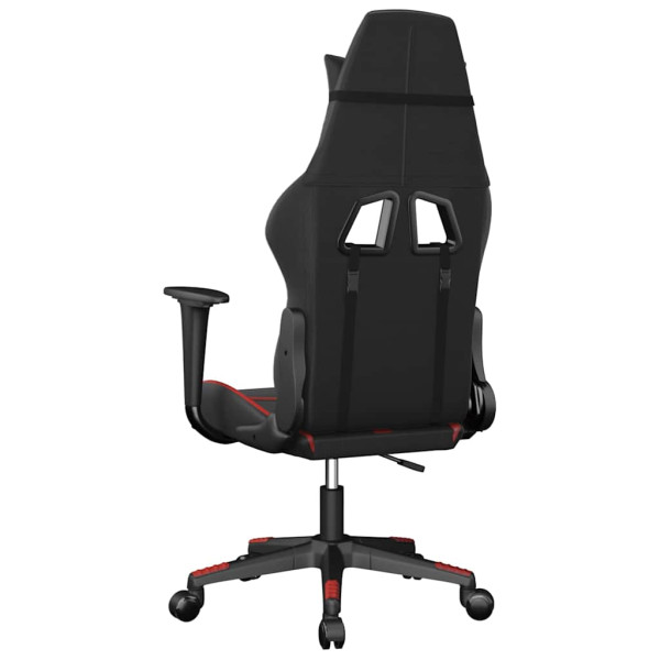 Fotel Gamingowy z Ekoskóry Ergonomiczny Czarno-Czerwony do Biurka, 9440864