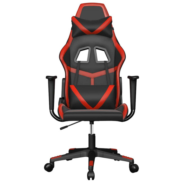 Fotel Gamingowy z Ekoskóry Ergonomiczny Czarno-Czerwony do Biurka, 9440915