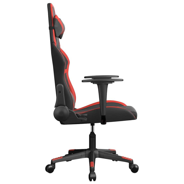 Fotel Gamingowy z Ekoskóry Ergonomiczny Czarno-Czerwony do Biurka, 9440916
