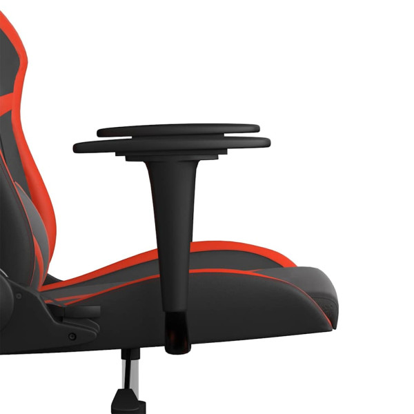 Fotel Gamingowy z Ekoskóry Ergonomiczny Czarno-Czerwony do Biurka, 9440922