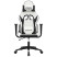 Fotel Gamingowy z Ekoskóry Ergonomiczny Biało-Czarny do Biurka dla Gracza, 9441007