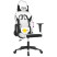 Fotel Gamingowy z Ekoskóry Ergonomiczny Biało-Czarny do Biurka dla Gracza, 9441009
