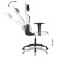 Fotel Gamingowy z Ekoskóry Ergonomiczny Biało-Czarny do Biurka dla Gracza, 9441011