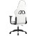 Fotel Gamingowy z Ekoskóry Ergonomiczny Biało-Czarny do Biurka dla Gracza, 9441012