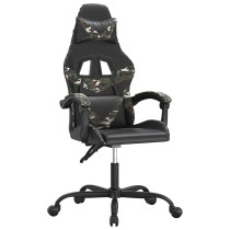 Fotel Gamingowy z Ekoskóry Ergonomiczny Czarno-Wielokolorowy do Biurka