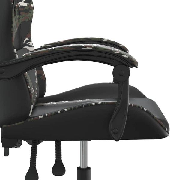 Fotel Gamingowy z Ekoskóry Ergonomiczny Czarno-Wielokolorowy do Biurka, 9441118