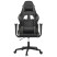 Fotel Gamingowy z Ekoskóry z Podnóżkiem Ergonomiczny Czarno-Szary do Biurka, 9441183