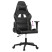 Fotel Gamingowy z Ekoskóry z Podnóżkiem Ergonomiczny Czarno-Szary do Biurka, 9441187