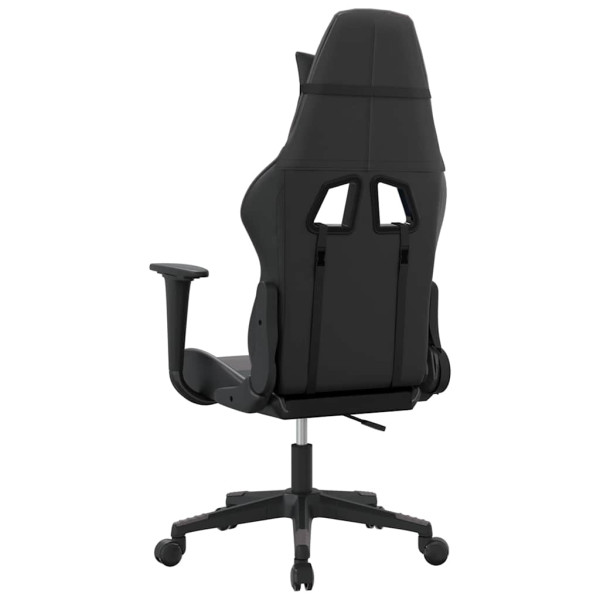 Fotel Gamingowy z Ekoskóry Ergonomiczny Czarno-Szary do Biurka dla Gracza, 9441219