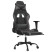 Fotel Gamingowy z Ekoskóry z Podnóżkiem Ergonomiczny Czarno-Szary do Biurka, 9441260