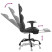 Fotel Gamingowy z Ekoskóry z Podnóżkiem Ergonomiczny Czarno-Szary do Biurka, 9441264
