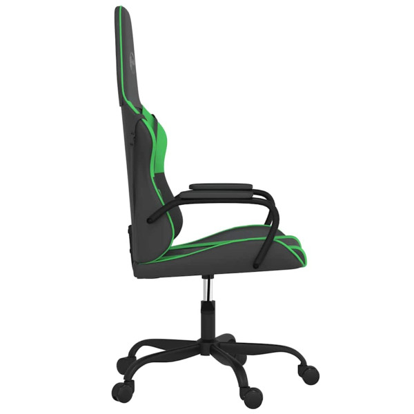 Fotel Gamingowy z Ekoskóry Ergonomiczny Czarno-Zielony do Biurka dla Gracza, 9441353