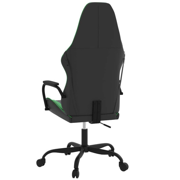 Fotel Gamingowy z Ekoskóry Ergonomiczny Czarno-Zielony do Biurka dla Gracza, 9441354