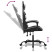 Fotel Gamingowy z Ekoskóry Ergonomiczny Czarno-Biały do Biurka dla Gracza, 9441383