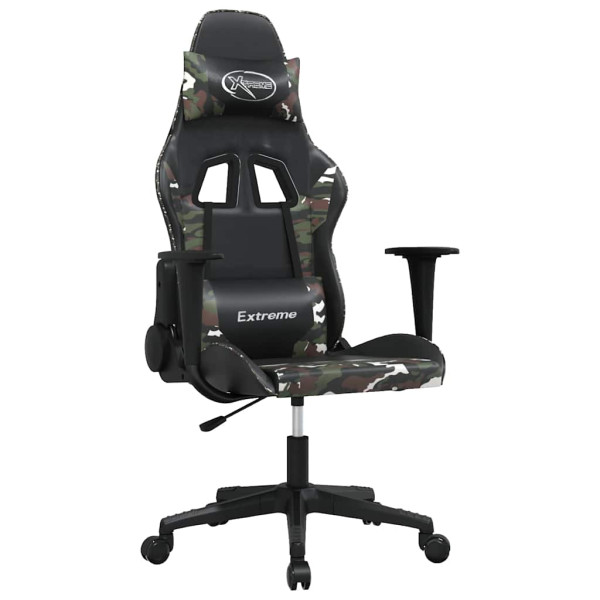 Fotel Gamingowy z Ekoskóry Ergonomiczny Czarno-Wielokolorowy do Biurka, 9441434