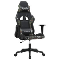 Fotel Gamingowy z Ekoskóry Ergonomiczny Czarno-Wielokolorowy do Biurka