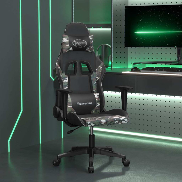 Fotel Gamingowy z Ekoskóry Ergonomiczny Czarno-Wielokolorowy do Biurka, 9441435