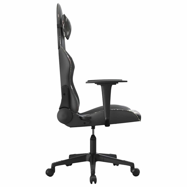 Fotel Gamingowy z Ekoskóry Ergonomiczny Czarno-Wielokolorowy do Biurka, 9441437
