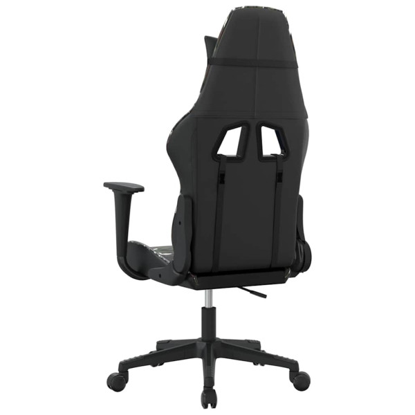 Fotel Gamingowy z Ekoskóry Ergonomiczny Czarno-Wielokolorowy do Biurka, 9441441