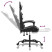 Fotel Gamingowy z Ekoskóry z Podnóżkiem Ergonomiczny Czarno-Biały do Biurka, 9441498