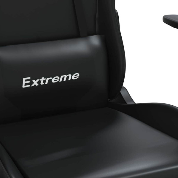 Fotel Gamingowy z Ekoskóry Ergonomiczny z Podłokietnikami Czarny do Biurka, 9441589