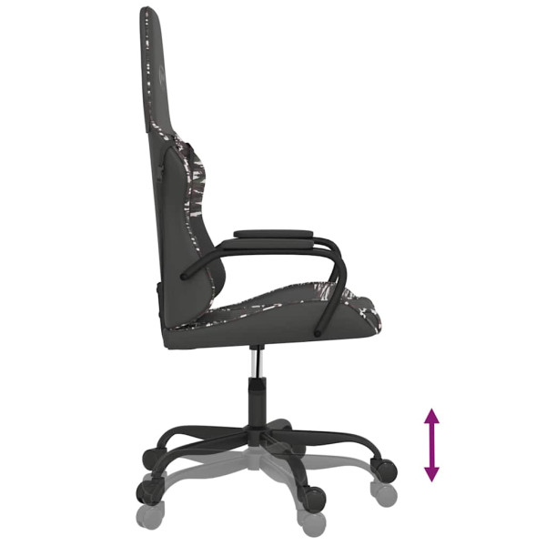 Fotel Gamingowy z Ekoskóry Ergonomiczny Czarno-Wielokolorowy do Biurka, 9441598