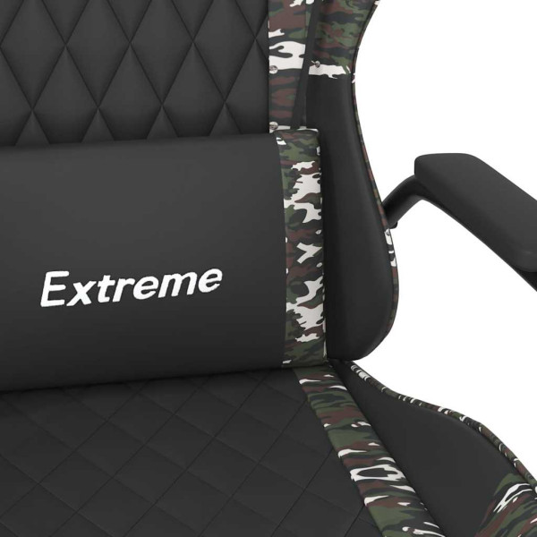 Fotel Gamingowy z Ekoskóry Ergonomiczny Czarno-Wielokolorowy do Biurka, 9441603