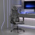 Fotel Gamingowy z Ekoskóry Ergonomiczny Czarno-Szary do Biurka dla Gracza, 9441608