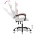 Fotel Gamingowy z Ekoskóry Ergonomiczny Biało-Różowy do Biurka dla Gracza, 9441642