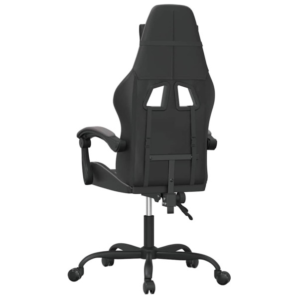 Fotel Gamingowy z Ekoskóry Obrotowy Ergonomiczny Czarno-Szary do Biurka, 9441728
