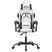 Fotel Gamingowy z Ekoskóry Obrotowy Ergonomiczny Biało-Czarny do Biurka, 9441755