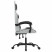 Fotel Gamingowy z Ekoskóry Obrotowy Ergonomiczny Biało-Czarny do Biurka, 9441756