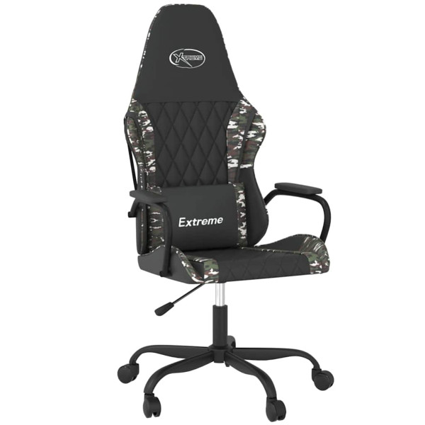 Fotel Gamingowy z Ekoskóry Ergonomiczny Czarno-Wielokolorowy do Biurka, 9441767