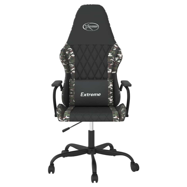 Fotel Gamingowy z Ekoskóry Ergonomiczny Czarno-Wielokolorowy do Biurka, 9441769