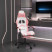 Fotel Gamingowy z Ekoskóry z Podnóżkiem Ergonomiczny Biało-Różowy do Biurka, 9441782