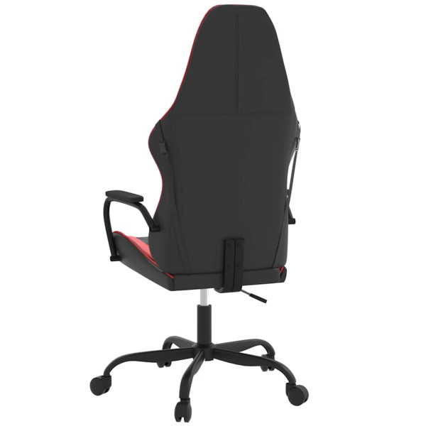 Fotel Gamingowy z Ekoskóry Ergonomiczny Czarno-Czerwony do Biurka, 9441800