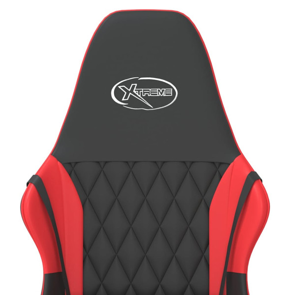Fotel Gamingowy z Ekoskóry Ergonomiczny Czarno-Czerwony do Biurka, 9441804